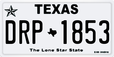 TX license plate DRP1853
