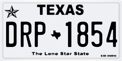 TX license plate DRP1854