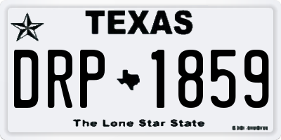 TX license plate DRP1859