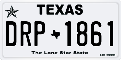TX license plate DRP1861