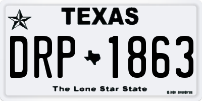 TX license plate DRP1863