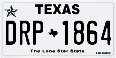 TX license plate DRP1864