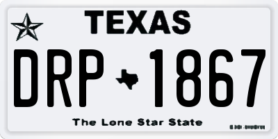 TX license plate DRP1867