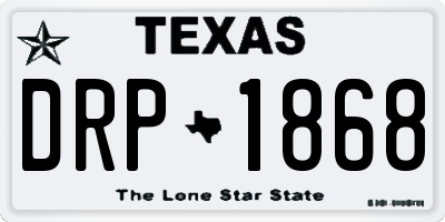 TX license plate DRP1868