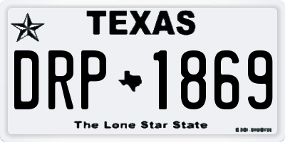 TX license plate DRP1869