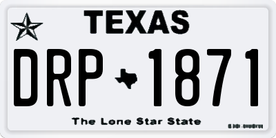 TX license plate DRP1871