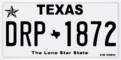 TX license plate DRP1872