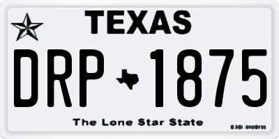 TX license plate DRP1875