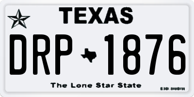 TX license plate DRP1876