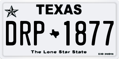 TX license plate DRP1877