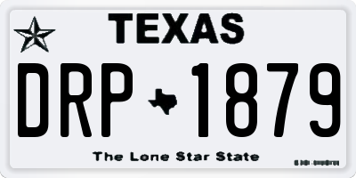 TX license plate DRP1879