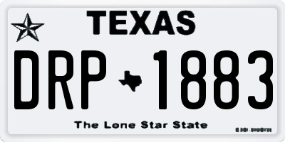 TX license plate DRP1883