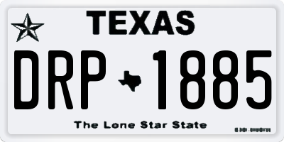 TX license plate DRP1885