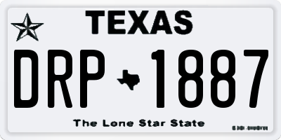 TX license plate DRP1887