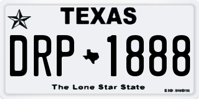 TX license plate DRP1888