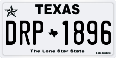 TX license plate DRP1896