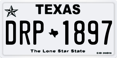 TX license plate DRP1897
