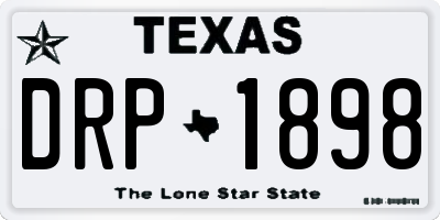 TX license plate DRP1898