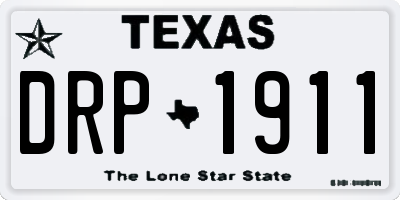 TX license plate DRP1911
