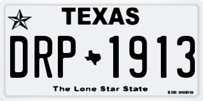 TX license plate DRP1913