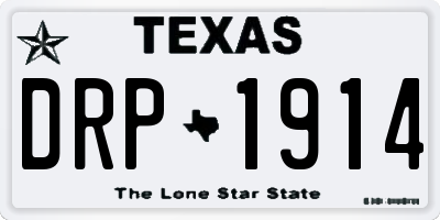 TX license plate DRP1914