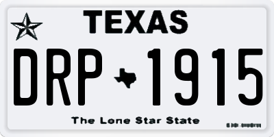 TX license plate DRP1915