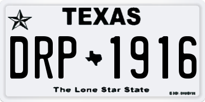 TX license plate DRP1916