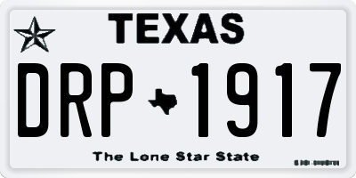 TX license plate DRP1917