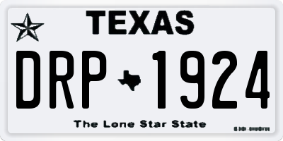 TX license plate DRP1924