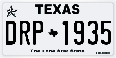 TX license plate DRP1935