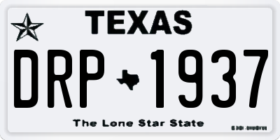 TX license plate DRP1937