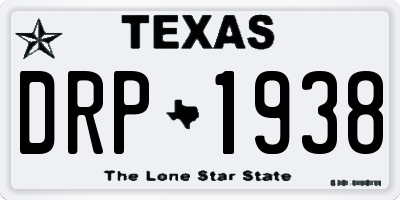 TX license plate DRP1938