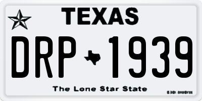 TX license plate DRP1939