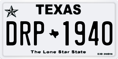 TX license plate DRP1940