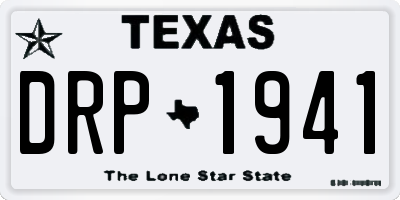 TX license plate DRP1941
