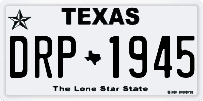 TX license plate DRP1945