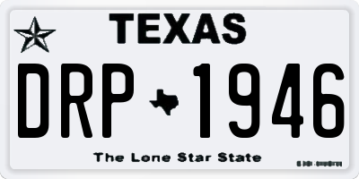 TX license plate DRP1946