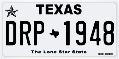 TX license plate DRP1948
