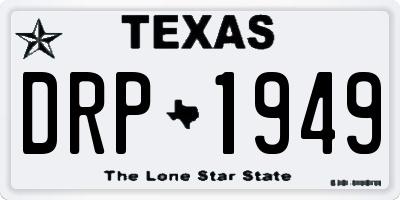 TX license plate DRP1949