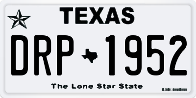 TX license plate DRP1952