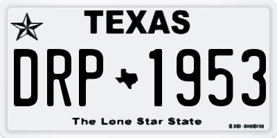 TX license plate DRP1953