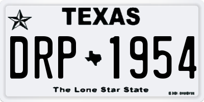 TX license plate DRP1954