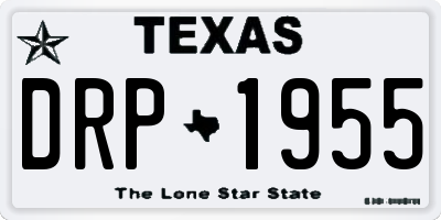 TX license plate DRP1955