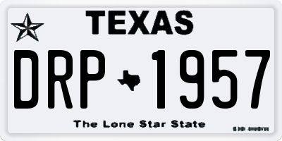 TX license plate DRP1957