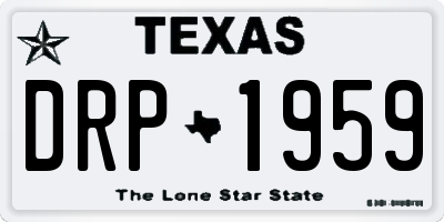 TX license plate DRP1959