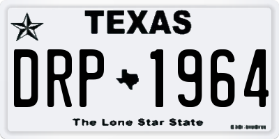 TX license plate DRP1964