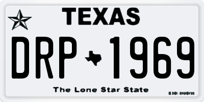 TX license plate DRP1969