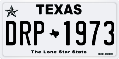 TX license plate DRP1973