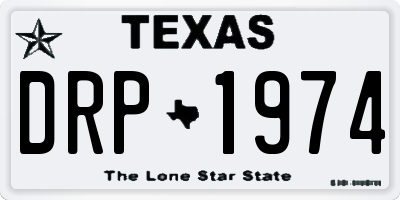 TX license plate DRP1974