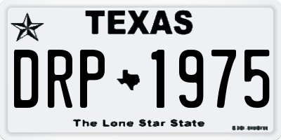 TX license plate DRP1975